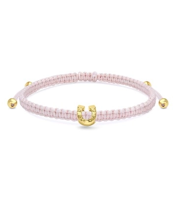 Cute Silver Horseshoe with Matt Rope Bracelet BR-305-GP